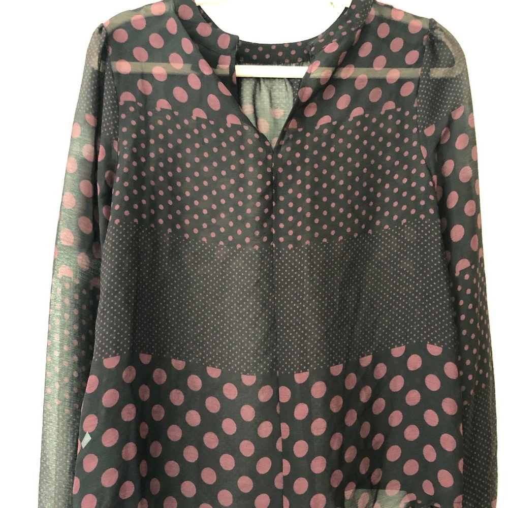 Who What Wear Sheer Blouse